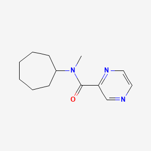 molecular formula C13H19N3O B7507739 N-cycloheptyl-N-methylpyrazine-2-carboxamide 