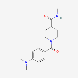 molecular formula C16H23N3O2 B7507741 1-[4-(dimethylamino)benzoyl]-N-methylpiperidine-4-carboxamide 