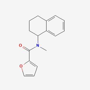 molecular formula C16H17NO2 B7507758 N-methyl-N-(1,2,3,4-tetrahydronaphthalen-1-yl)furan-2-carboxamide 