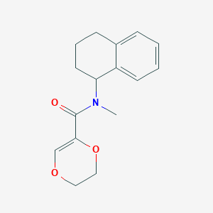 molecular formula C16H19NO3 B7507785 N-methyl-N-(1,2,3,4-tetrahydronaphthalen-1-yl)-2,3-dihydro-1,4-dioxine-5-carboxamide 