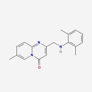 molecular formula C18H19N3O B7507805 2-[(2,6-Dimethylanilino)methyl]-7-methylpyrido[1,2-a]pyrimidin-4-one 
