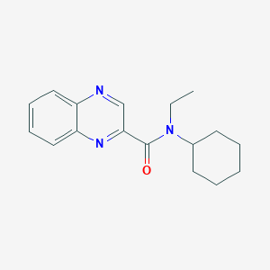 molecular formula C17H21N3O B7507813 N-cyclohexyl-N-ethylquinoxaline-2-carboxamide 