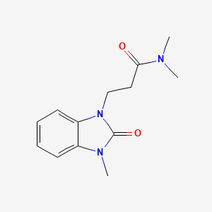 molecular formula C13H17N3O2 B7507836 N,N-dimethyl-3-(3-methyl-2-oxobenzimidazol-1-yl)propanamide 