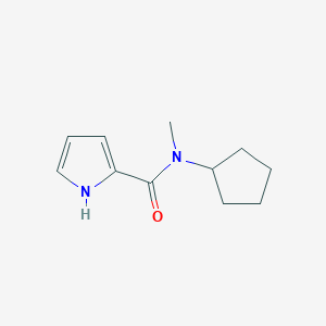 molecular formula C11H16N2O B7507849 N-cyclopentyl-N-methyl-1H-pyrrole-2-carboxamide 