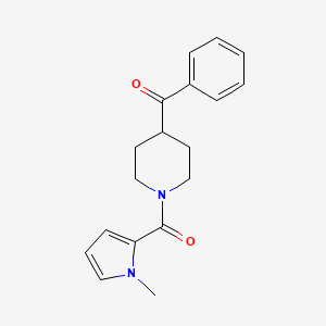molecular formula C18H20N2O2 B7507857 [1-(1-Methylpyrrole-2-carbonyl)piperidin-4-yl]-phenylmethanone 