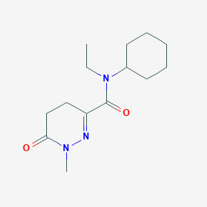 molecular formula C14H23N3O2 B7507866 N-cyclohexyl-N-ethyl-1-methyl-6-oxo-4,5-dihydropyridazine-3-carboxamide 