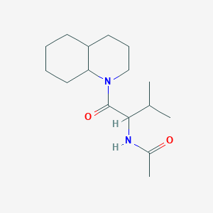 molecular formula C16H28N2O2 B7507887 N-[1-(3,4,4a,5,6,7,8,8a-octahydro-2H-quinolin-1-yl)-3-methyl-1-oxobutan-2-yl]acetamide 