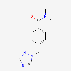 molecular formula C12H14N4O B7507894 N,N-dimethyl-4-(1,2,4-triazol-1-ylmethyl)benzamide 