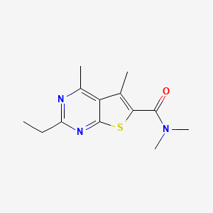 2-ethyl-N,N,4,5-tetramethylthieno[2,3-d]pyrimidine-6-carboxamide