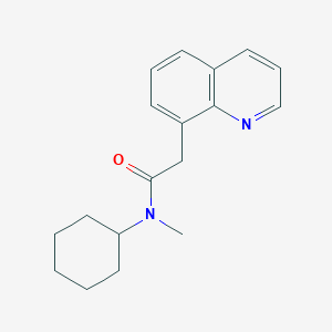 molecular formula C18H22N2O B7507992 N-cyclohexyl-N-methyl-2-quinolin-8-ylacetamide 