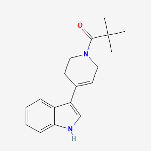 molecular formula C18H22N2O B7507998 1-[4-(1H-indol-3-yl)-3,6-dihydro-2H-pyridin-1-yl]-2,2-dimethylpropan-1-one 