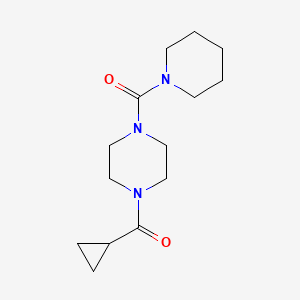 molecular formula C14H23N3O2 B7508016 Cyclopropyl-[4-(piperidine-1-carbonyl)piperazin-1-yl]methanone 