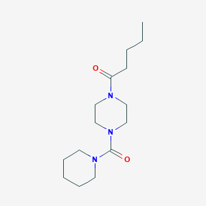 molecular formula C15H27N3O2 B7508021 1-[4-(Piperidine-1-carbonyl)piperazin-1-yl]pentan-1-one 