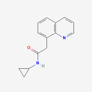 molecular formula C14H14N2O B7508036 N-cyclopropyl-2-quinolin-8-ylacetamide 