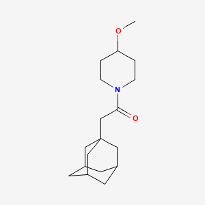 molecular formula C18H29NO2 B7508042 2-(1-Adamantyl)-1-(4-methoxypiperidin-1-yl)ethanone 