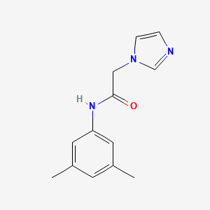 molecular formula C13H15N3O B7508057 N-(3,5-dimethylphenyl)-2-imidazol-1-ylacetamide 