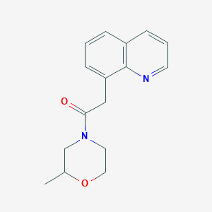 molecular formula C16H18N2O2 B7508073 1-(2-Methylmorpholin-4-yl)-2-quinolin-8-ylethanone 