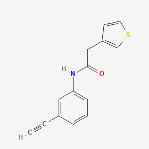 molecular formula C14H11NOS B7508085 N-(3-ethynylphenyl)-2-thiophen-3-ylacetamide 