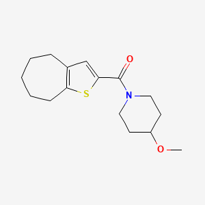 molecular formula C16H23NO2S B7508094 (4-methoxypiperidin-1-yl)-(5,6,7,8-tetrahydro-4H-cyclohepta[b]thiophen-2-yl)methanone 