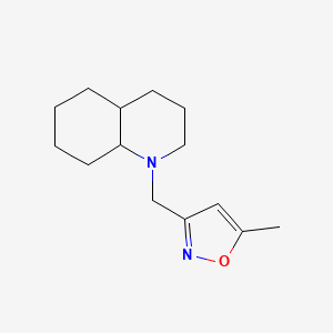 molecular formula C14H22N2O B7508117 3-(3,4,4a,5,6,7,8,8a-octahydro-2H-quinolin-1-ylmethyl)-5-methyl-1,2-oxazole 