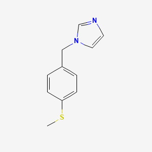molecular formula C11H12N2S B7508120 1-[(4-Methylsulfanylphenyl)methyl]imidazole 