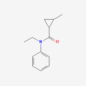 molecular formula C13H17NO B7508127 N-ethyl-2-methyl-N-phenylcyclopropane-1-carboxamide 