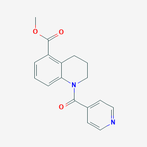 molecular formula C17H16N2O3 B7508130 methyl 1-(pyridine-4-carbonyl)-3,4-dihydro-2H-quinoline-5-carboxylate 