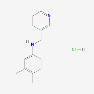 molecular formula C14H17ClN2 B7508145 3,4-dimethyl-N-(pyridin-3-ylmethyl)aniline;hydrochloride 