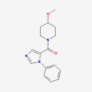 molecular formula C16H19N3O2 B7508157 (4-Methoxypiperidin-1-yl)-(3-phenylimidazol-4-yl)methanone 