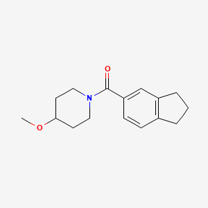 molecular formula C16H21NO2 B7508168 2,3-dihydro-1H-inden-5-yl-(4-methoxypiperidin-1-yl)methanone 