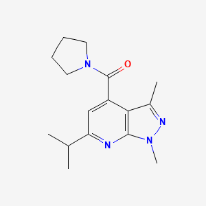 (1,3-Dimethyl-6-propan-2-ylpyrazolo[3,4-b]pyridin-4-yl)-pyrrolidin-1-ylmethanone