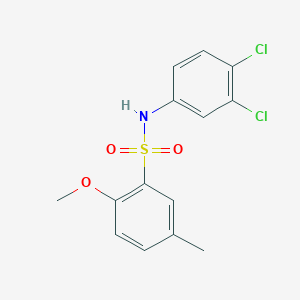 molecular formula C14H13Cl2NO3S B7508218 N-(3,4-dichlorophenyl)-2-methoxy-5-methylbenzenesulfonamide 