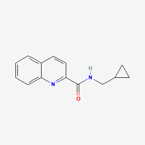 molecular formula C14H14N2O B7508220 N-(cyclopropylmethyl)quinoline-2-carboxamide 
