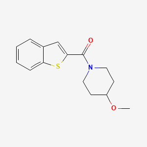 molecular formula C15H17NO2S B7508240 1-Benzothiophen-2-yl-(4-methoxypiperidin-1-yl)methanone 