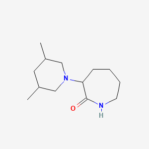 molecular formula C13H24N2O B7508243 3-(3,5-Dimethylpiperidin-1-yl)azepan-2-one 