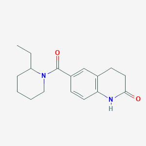 molecular formula C17H22N2O2 B7508250 6-(2-ethylpiperidine-1-carbonyl)-3,4-dihydro-1H-quinolin-2-one 
