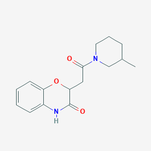 molecular formula C16H20N2O3 B7508275 2-[2-(3-methylpiperidin-1-yl)-2-oxoethyl]-4H-1,4-benzoxazin-3-one 