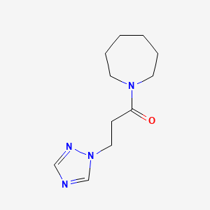 molecular formula C11H18N4O B7508312 1-(Azepan-1-yl)-3-(1,2,4-triazol-1-yl)propan-1-one 