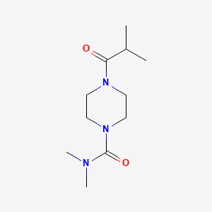 molecular formula C11H21N3O2 B7508337 N,N-dimethyl-4-(2-methylpropanoyl)piperazine-1-carboxamide 