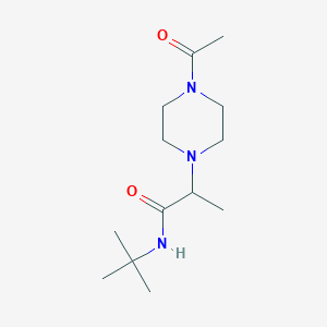 molecular formula C13H25N3O2 B7508374 2-(4-acetylpiperazin-1-yl)-N-tert-butylpropanamide 