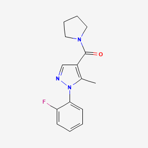 [1-(2-Fluorophenyl)-5-methylpyrazol-4-yl]-pyrrolidin-1-ylmethanone