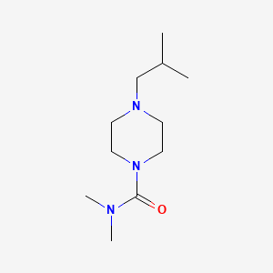 molecular formula C11H23N3O B7508395 N,N-dimethyl-4-(2-methylpropyl)piperazine-1-carboxamide 