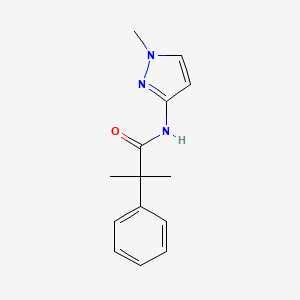 2-methyl-N-(1-methylpyrazol-3-yl)-2-phenylpropanamide