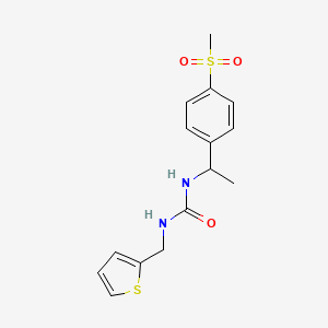 molecular formula C15H18N2O3S2 B7508430 1-[1-(4-Methylsulfonylphenyl)ethyl]-3-(thiophen-2-ylmethyl)urea 
