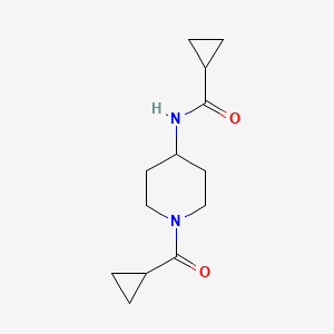 molecular formula C13H20N2O2 B7508445 N-[1-(cyclopropanecarbonyl)piperidin-4-yl]cyclopropanecarboxamide 