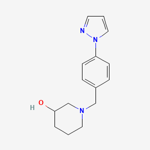 1-[(4-Pyrazol-1-ylphenyl)methyl]piperidin-3-ol