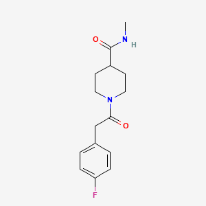 1-[2-(4-fluorophenyl)acetyl]-N-methylpiperidine-4-carboxamide