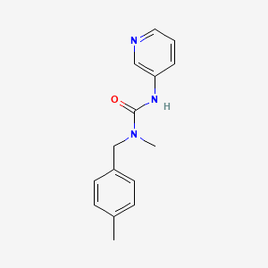 1-Methyl-1-[(4-methylphenyl)methyl]-3-pyridin-3-ylurea