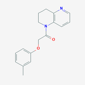 molecular formula C17H18N2O2 B7508518 1-(3,4-dihydro-2H-1,5-naphthyridin-1-yl)-2-(3-methylphenoxy)ethanone 