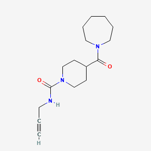 molecular formula C16H25N3O2 B7508558 4-(azepane-1-carbonyl)-N-prop-2-ynylpiperidine-1-carboxamide 